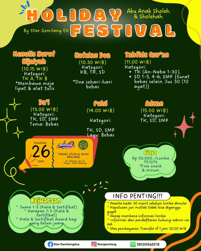 Poster Festival & Lomba Seni Siswa Nasional (FLS2N) Kota Malang 2025